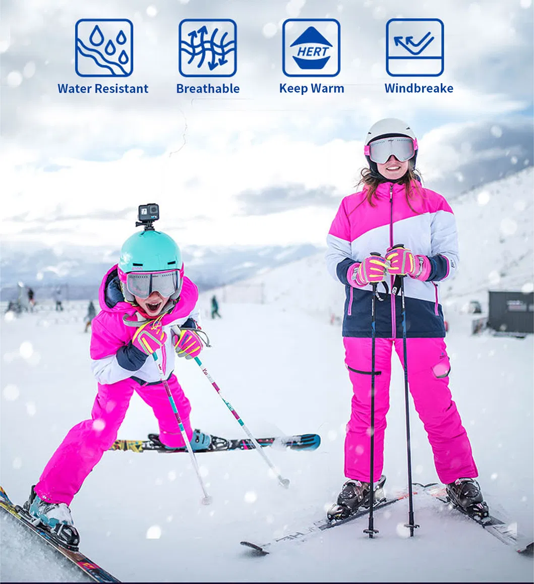 Girl's Custom Logo Winter Outdoor Waterproof Breathable Snowboarding Ski Jacket
