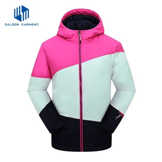 Girl's Custom Logo Winter Outdoor Waterproof Breathable Snowboarding Ski Jacket