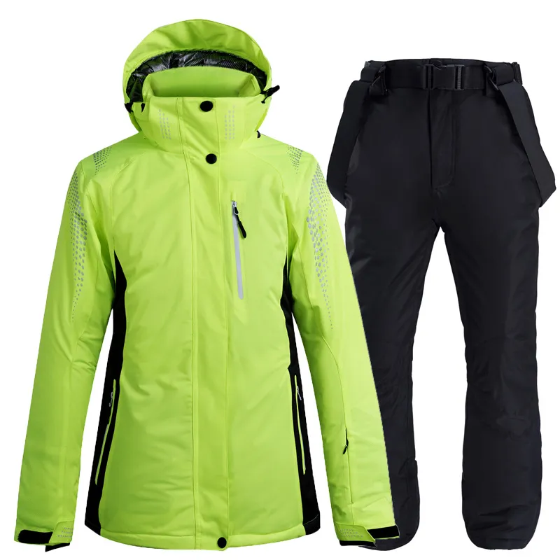 Women's Winter Outdoor Sportswear One-Piece Waterproof Ski Jackets Pants Snow Outfit Warm Clothes Snowboard Suit