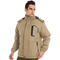 Men's Fleece Lined Water Repellent Outdoor Reflective Coat Softshell Ski Jacket