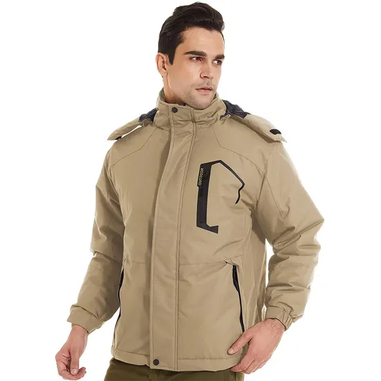 Men's Fleece Lined Water Repellent Outdoor Reflective Coat Softshell Ski Jacket
