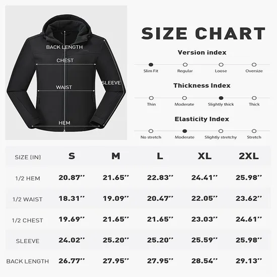 Outdoor Camping Trekking Climbing Waterproof Hiking Breathable Hooded Windproof Windbreaker Softshell Jacket
