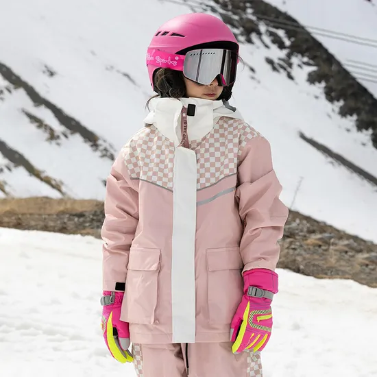 Girls' Waterproof Insulated Windbreaker Coat Fleece Lining Rain Ski Jacket