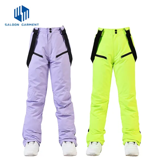 Custom Brand Logo Winter Ski Trousers Waterproof Windproof Thermal Breathable Snowboard Pants