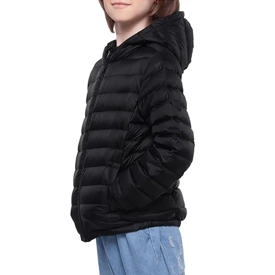 Custom Boys' Lightweight Waterproof Windproof Quilted Jacket for School Travel Hiking Camping