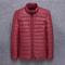 Autumn Winter Men Clothing Solid Color Outerwear Stand Collar Coat Warm Quilted Jacket