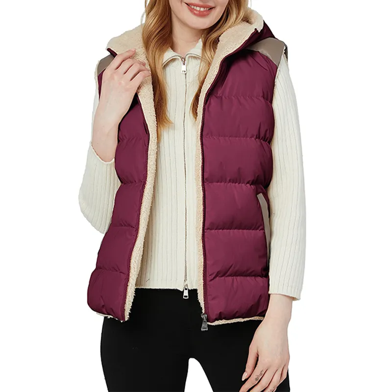 Wholesale Custom Logo Sleeveless Outerwear Full Zipper Winter Jacket Quilted Vest