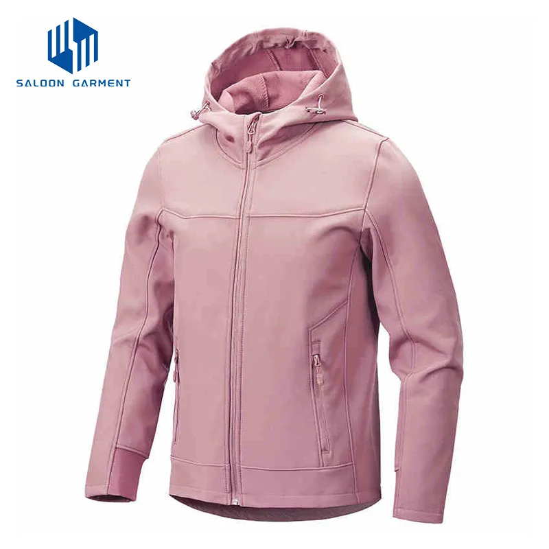 Wholesale Outdoor Winter Water-Repellent Hiking Clothing Women's Soft Shell Jacket