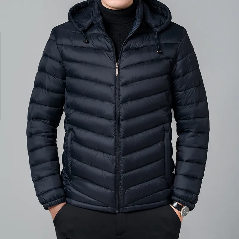 Custom Logo Mens Waterproof Windproof Winter Quilted Thick Filling Puffer Jacket