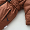Winter Kids Coat Outerwear Baby Jumpsuits Snowsuit Waterproof Rompers with Hooded Jacket Button Closure Boys Girls Skiing