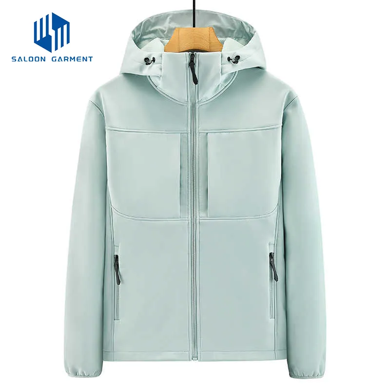 Custom Logo Women Men Outdoor Hiking Waterproof Jacket Winter Hooded Fleece Jacket for Unisex