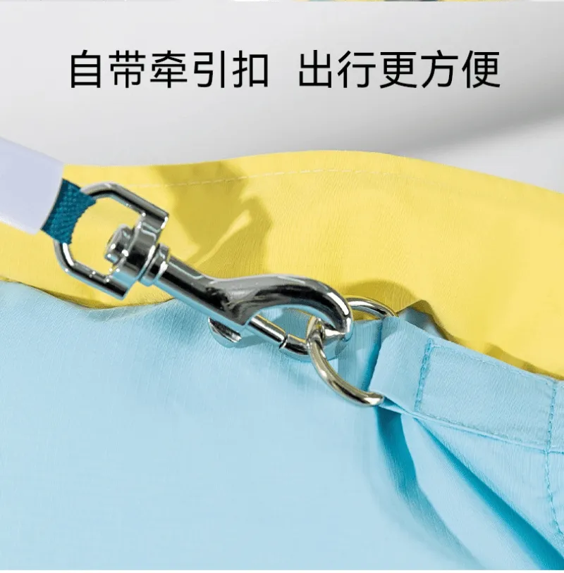 Outdoor Reflective Contrast-Colored Raincoat for Small and Medium-Sized Dogs