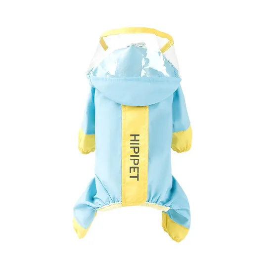 Outdoor Reflective Contrast-Colored Raincoat for Small and Medium-Sized Dogs