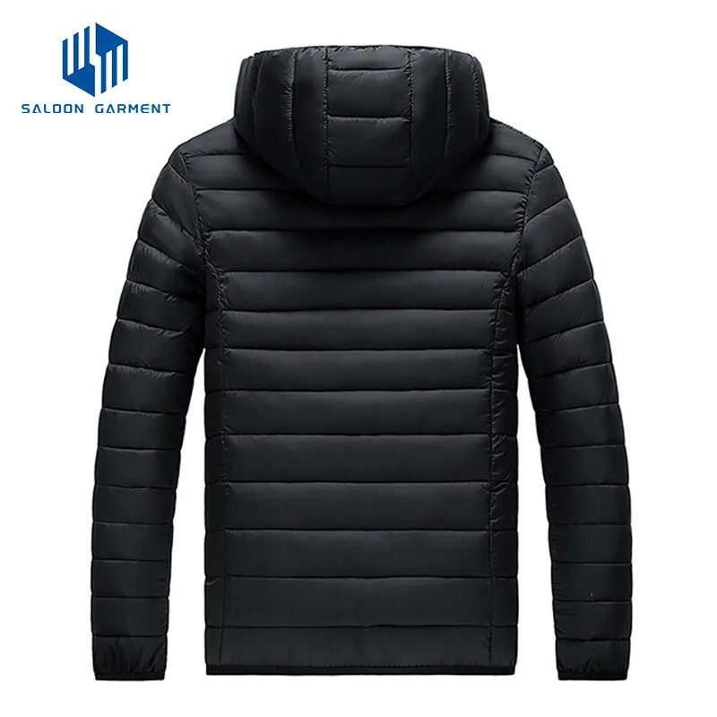 Custom Logo Men' S Nylon Lightweight Water Resistant Winter Padded Coat Puffer Quilted Jacket