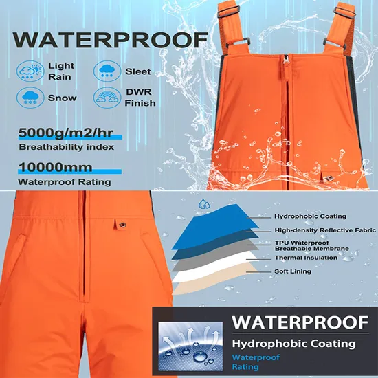 Winter Outdoor Waterproof Snow Trousers Snowboard Pants Men's Skiing Overalls