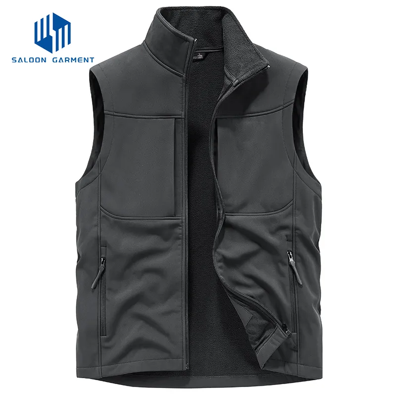 Comfortable Quick Drying Slim Fit Thin Sleeveless Loose Type Travel Vest Jacket for Men