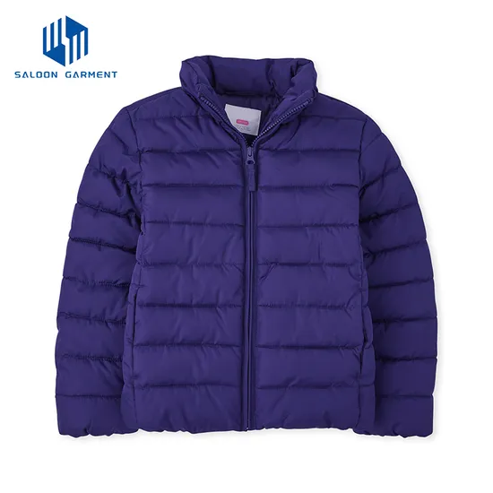 Wholesale Boys Water Resistant Polyester Customized Insulated Winter Warm Padded Quilted Jackets
