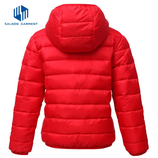 Custom Children Winter Outdoor Wear Puffer Jacket Hooded Jacket Boy Girls Waterproof Padded Coat