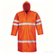 Hivis Outdoor Wear Polyester/PVC Waterproof Reflective Tape Coat with Hood