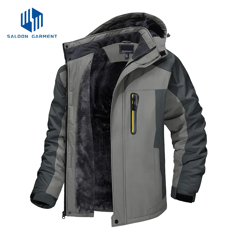 Men's Warm Winter Waterproof Windbreaker Hooded Snowboarding Ski Jacket