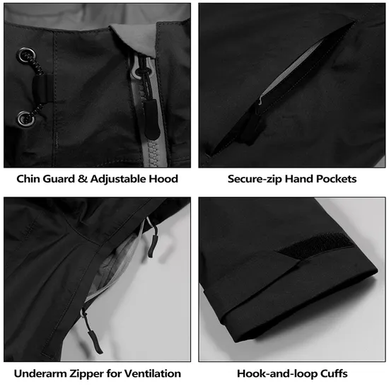 2.5 Layer Fabric Outdoor Sports Waterproof Windproof Cycling Tactical Windbreaker Jackets