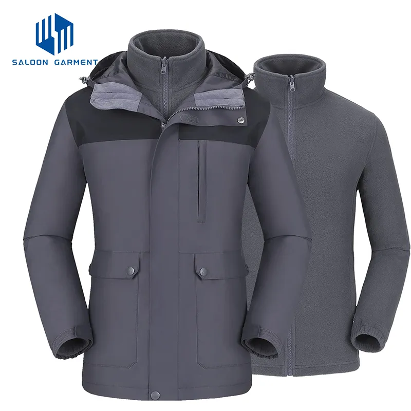 Men's Winter Coats Snow Water Resistant Windproof Fleece Parka 3-in-1 Ski Jacket