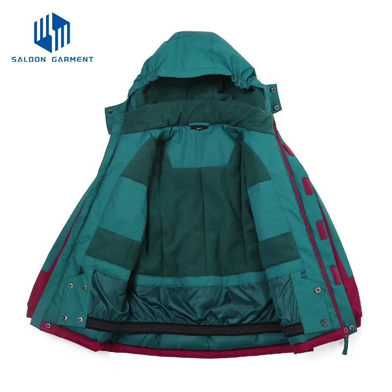Stylish Girl's Waterproof Windproof Hooded Rain Jacket for Winter