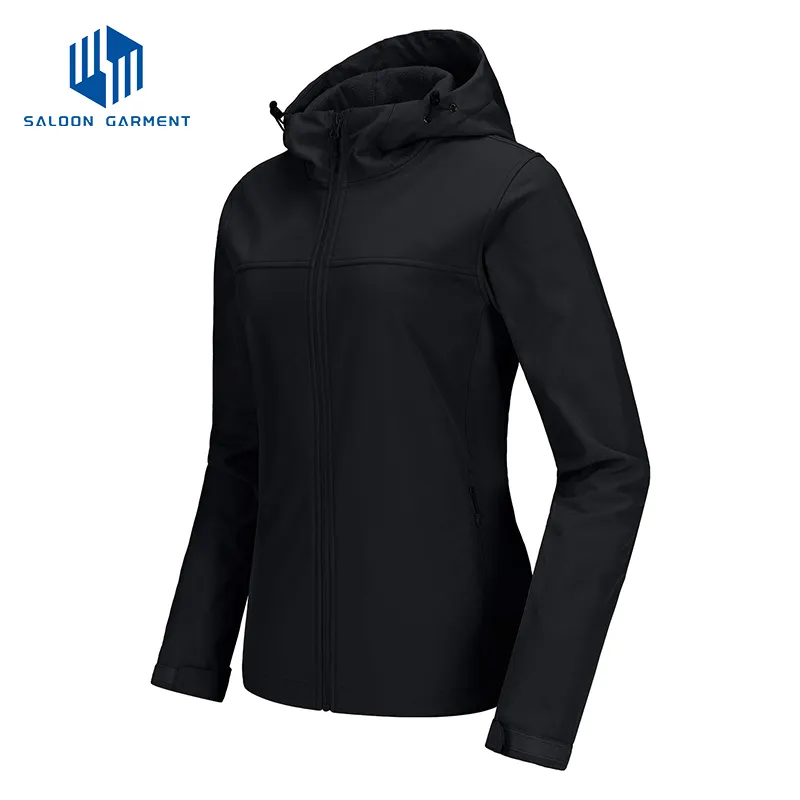 Women's Outdoor Waterproof Windproof Stretch Soft Shell Hooded Tactical Softshell Jacket