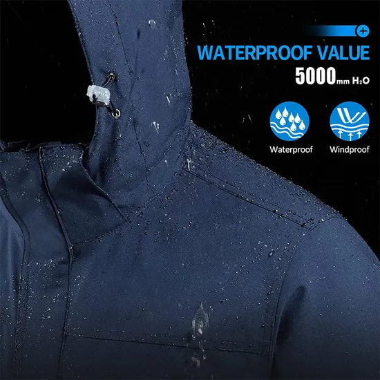 Men's Waterproof Mountain Windbreaker Snow Rain Winter Coat Puffer 3-in-1 Ski Jacket