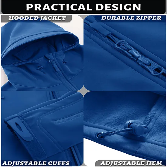 Men's Fleece Warm Winter Tactical Softshell Jacket
