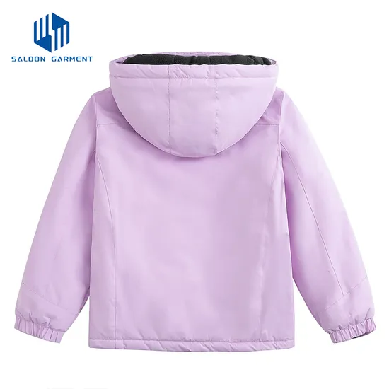 Girl's Waterproof Warm Winter Outer Wear Fleece Hooded Ski Jacket