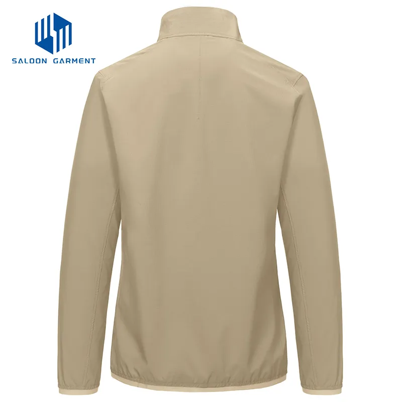 Wholesale Cheap OEM Clothing Custom Womens Waterproof Casual Plain Windproof Softshell Jacket