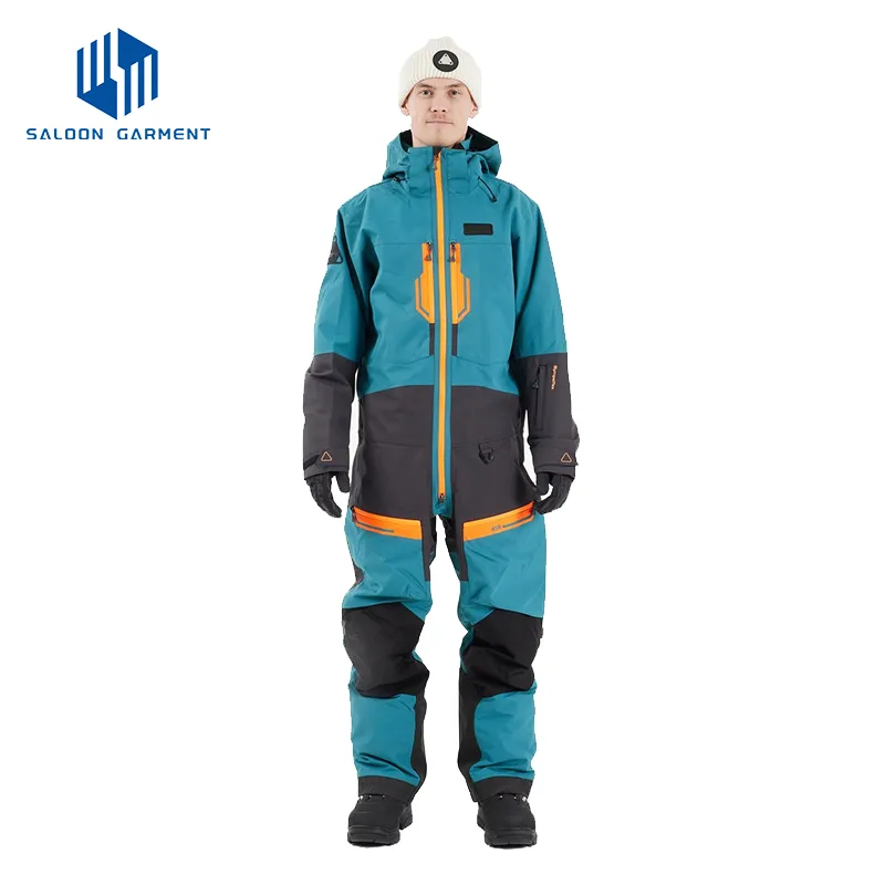 Professional Outdoor Waterproof Breathable One Piece Ski Suit Snowboard Insulated Overall Snowsuit