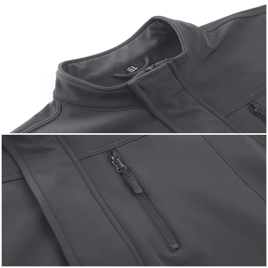 Men's Fleece Lined Waterproof Lightweight Hiking Hooded Winter Soft Shell Tactical Jacket