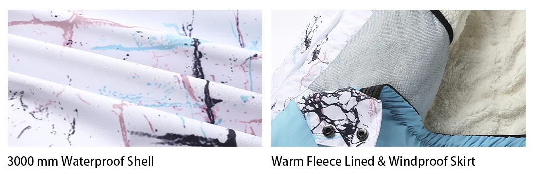 Girls Outdoor Winter Waterproof Snowboard Jumpsuits One Pieces Snowsuits Ski Jackets Suits
