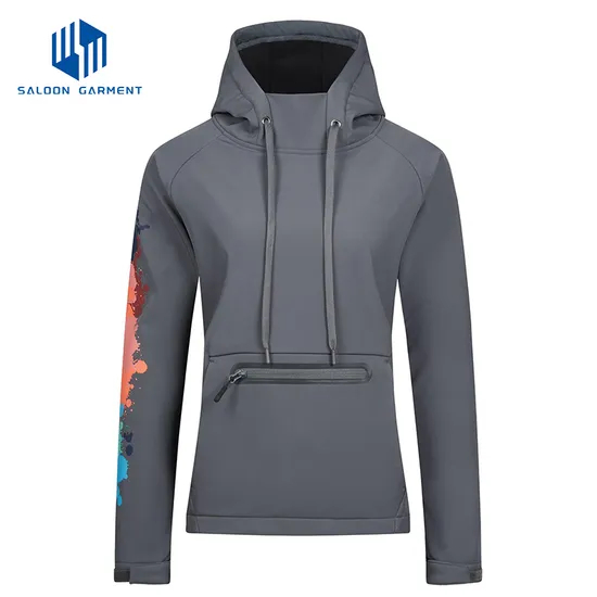 Custom Womens Sports Wholesale Windproof Waterproof Outdoor Softshell Jacket