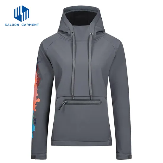 Custom Womens Sports Wholesale Windproof Waterproof Outdoor Softshell Jacket