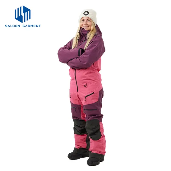 Women's One Pieces Ski Jumpsuits Coveralls Winter Outdoor Waterproof Snowsuits