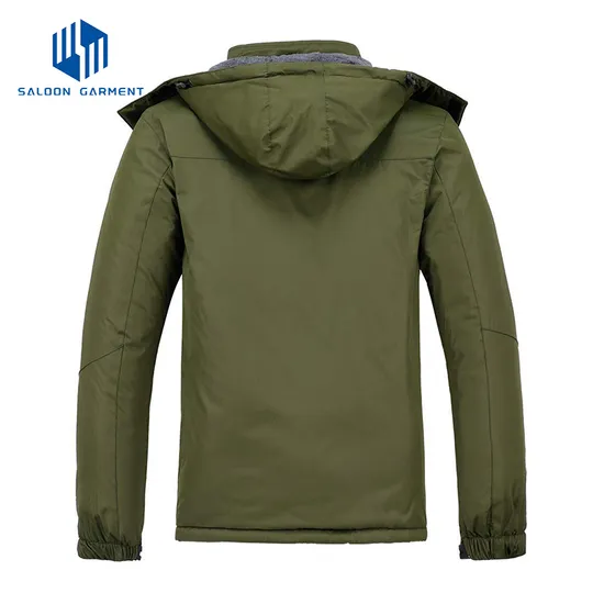 Men's Winter Waterproof Warm Snow Fleece Coat Hooded Windproof Rain Skiing Jacket