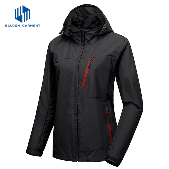Wholesale Custom Logo Waterproof Zipper Softshell Polyester Coats Windbreaker Jacket