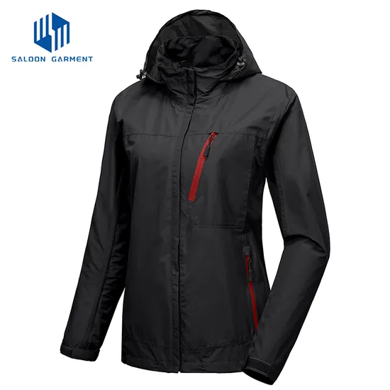 Wholesale Custom Logo Waterproof Zipper Softshell Polyester Coats Windbreaker Jacket