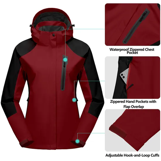 Outdoor Camping Trekking Climbing Waterproof Hiking Breathable Hooded Windproof Windbreaker Jacket