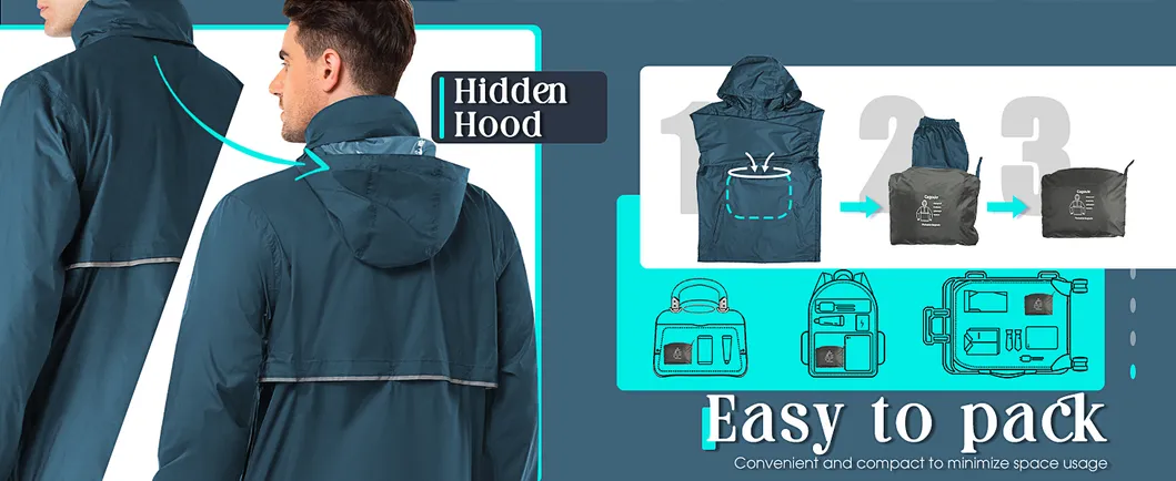 Outdoor Windbreaker Waterproof Raincoat Outdoor Rain Coats Jackets
