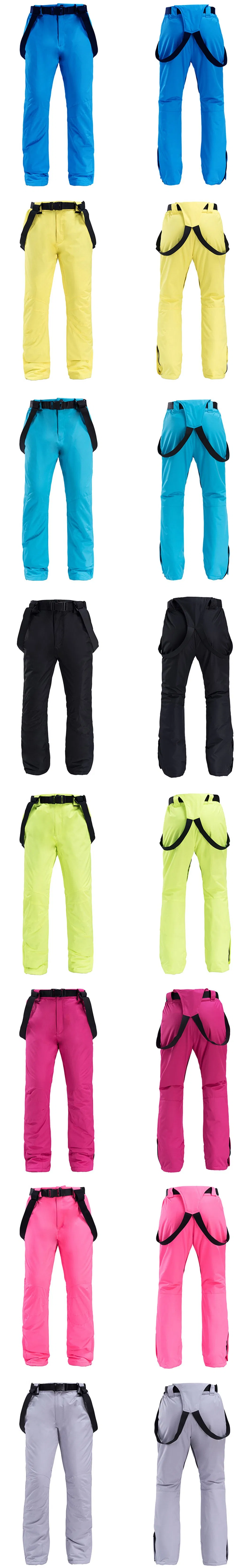 Customized Winter Outdoor Snowboarding Warm Waterproof Snow Ski Pants for Women
