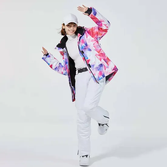 Women High Quality Customized Waterproof Snowboarding Outerwear Ski Suit