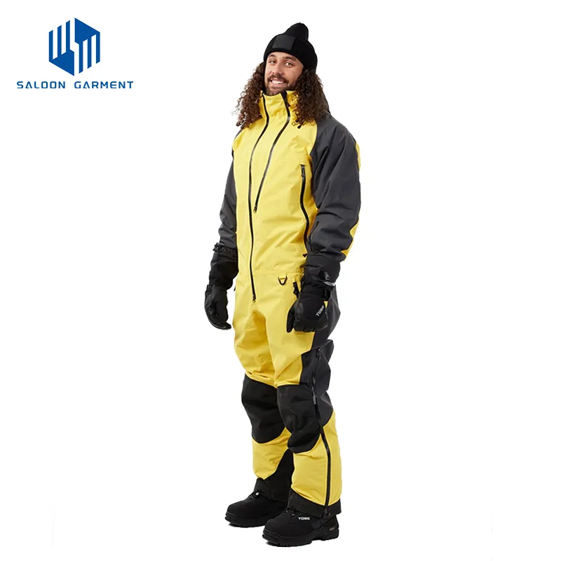 Men's Winter Outdoor Waterproof One Piece Ski Suit Jumpsuits Snowboard Snowsuits