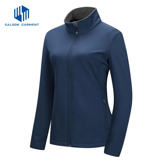 Wholesale Women's Custom Embroidery Logo Waterproof Polyester Coats Windbreaker Softshell Jackets