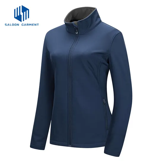 Wholesale Women's Custom Embroidery Logo Waterproof Polyester Coats Windbreaker Softshell Jackets