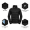 Men's Mountain Waterproof Windproof Rain Winter Warm Hooded Coat 3-in-1 Ski Jacket