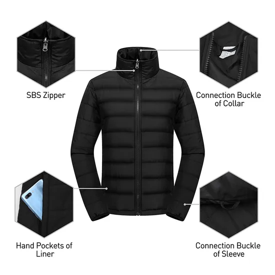 Men's Mountain Waterproof Windproof Rain Winter Warm Hooded Coat 3-in-1 Ski Jacket